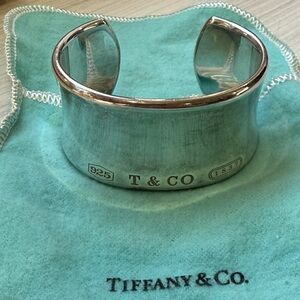 Tiffany & Co 1837 wide band sterling silver cuff